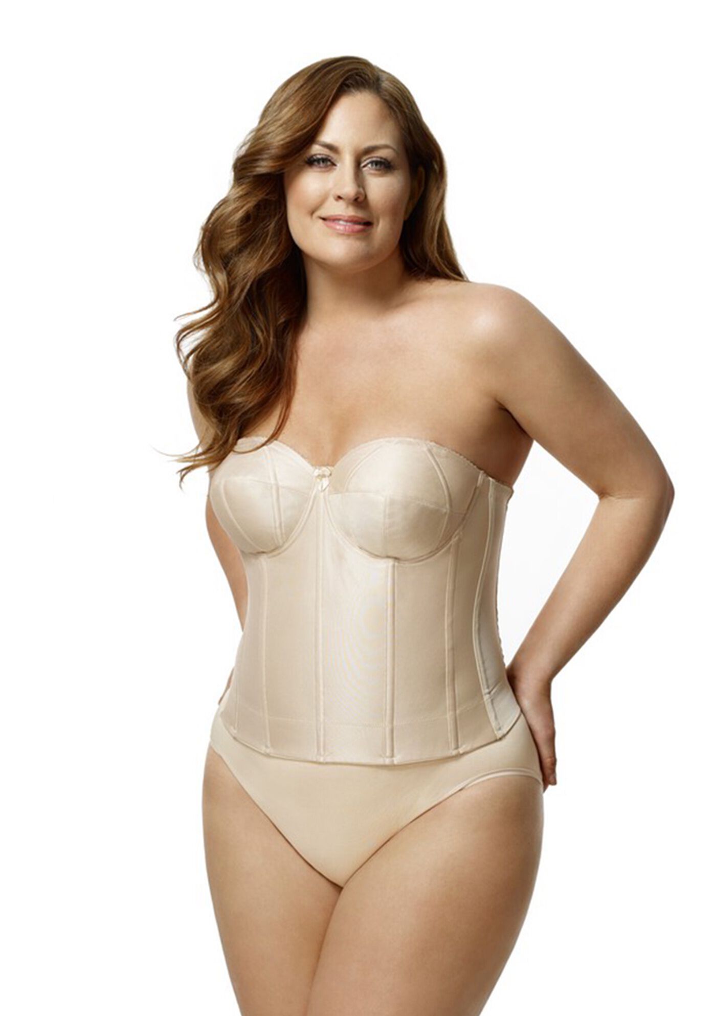 Make it Smooth Strapless Longline 6421, BEIGE, hi-res image number 0