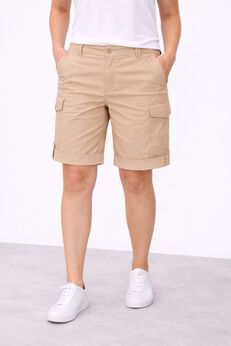 Stretch Mid-rise Cargo Convertible Bermumda Shorts