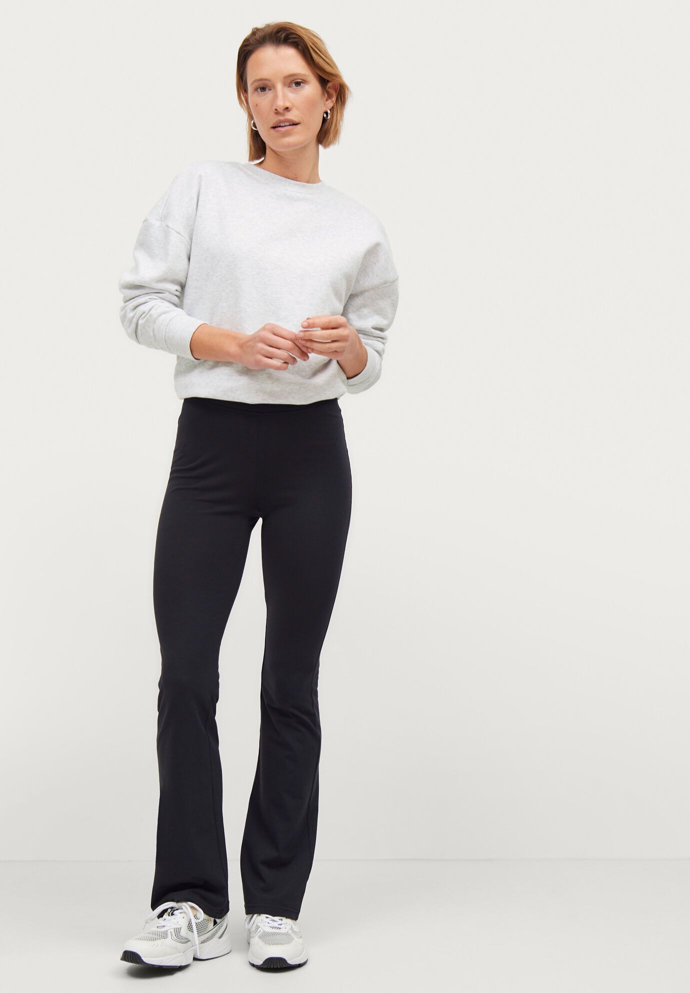 Cotton Spandex Bootcut Leggings, , on-hover image number 1