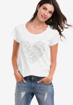 Graphic Scoop Neck Tee