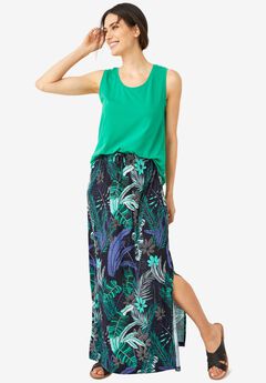 Plus Size Cotton Maxi Skirts