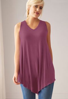 V-Neck Pointed Front Tank