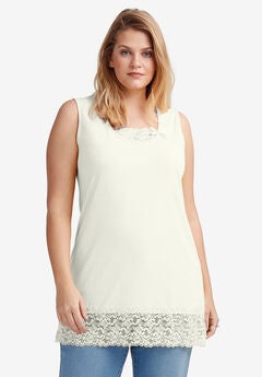 Lace Hem Tunic Tank
