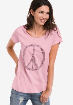 Graphic Scoop Neck Tee