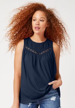 Plus Size Navy Tanks