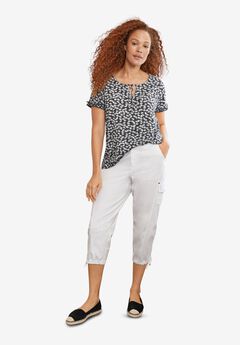 Plus Size Soft Capri Pants