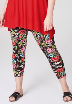 Cotton Spandex Capri Length Leggings