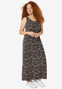 cotton t shirt maxi dress Stretch T-Shirt flare silhouette Full sweeping skirt Bust darts for shaping Average Fashionable Stretch Cotton T-Shirt Maxi