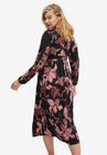 Surplice Midi Dress With Self Tie, , on-hover image number null