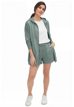 Plus Size Mid Thigh Shorts