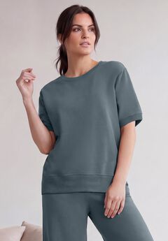 Ellos Studio Short Sleeve French Terry Crewneck
