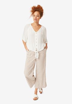 Gingham Crop Pants