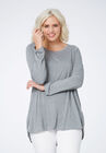 High/low Shirttail Hem Tunic, HEATHER GREY, hi-res image number null