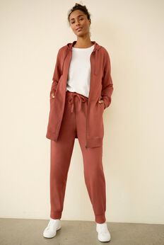 French Terry Drawstring Elastic Waistband Jogger