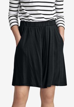 Plus Size Casual Pull-On Shorts