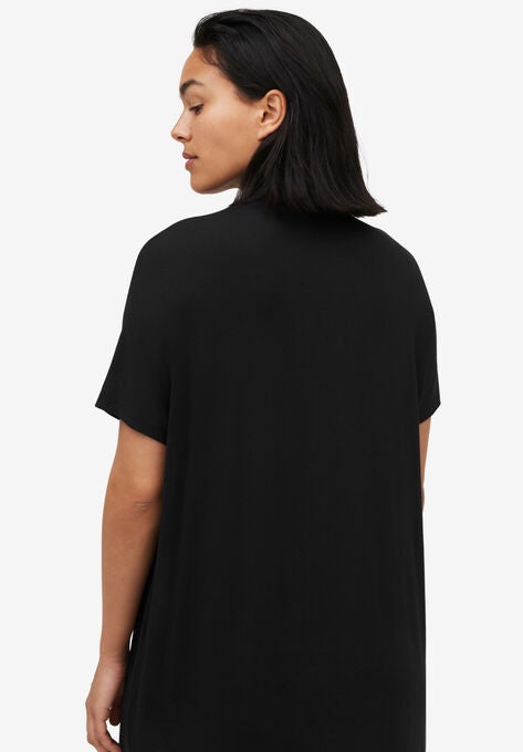 Knit Mock Neck Dress, , on-hover image number null