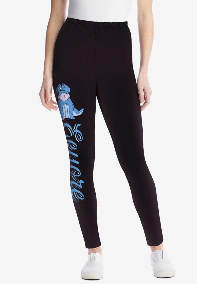 Disney Women's Leggings Black Eeyore Placed, BLACK EEYORE PLACED, hi-res image number 0