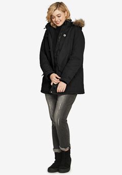 Faux Fur Trim Parka
