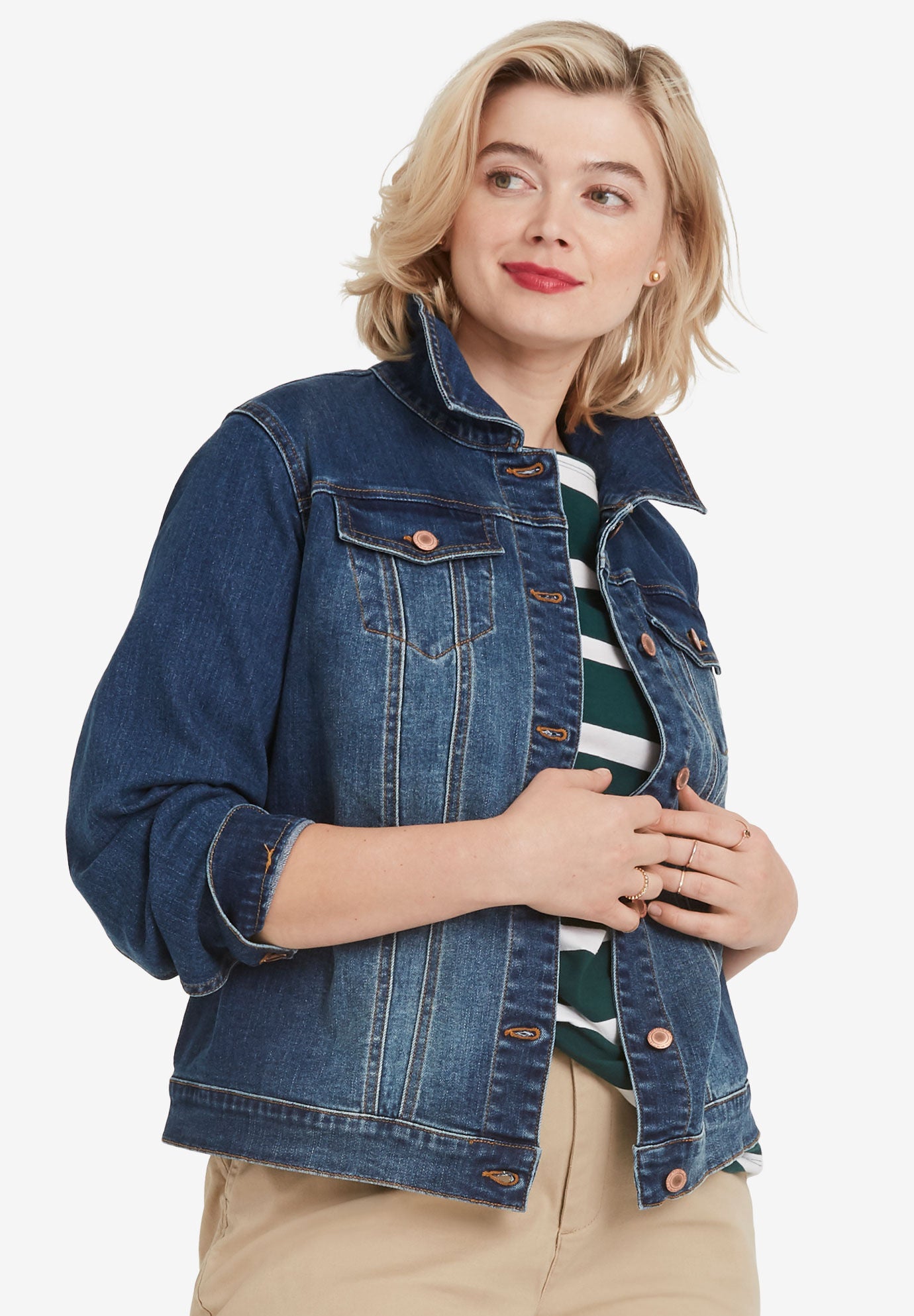 Roamans denim jacket top