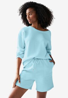 Fleece Shorts With Drawstring Waist