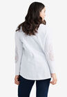 Crochet Trim Henley, , on-hover image number null