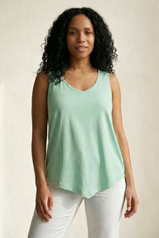 V-Neck Pointed Front Tank