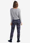 Fair Isle Fleece Pajama Pants, , on-hover image number null
