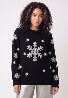 Embellished Holiday Pullover Sweater