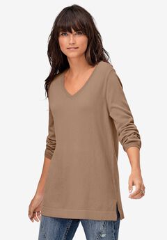 Plus Size Brown Cardigan