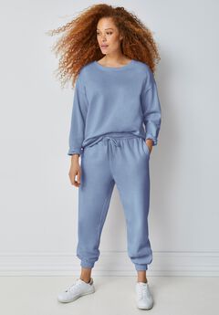 Drawstring Waist Fleece Sweatpants
