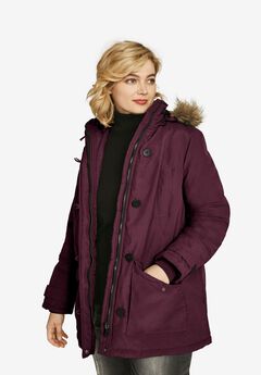 Faux Fur Trim Parka