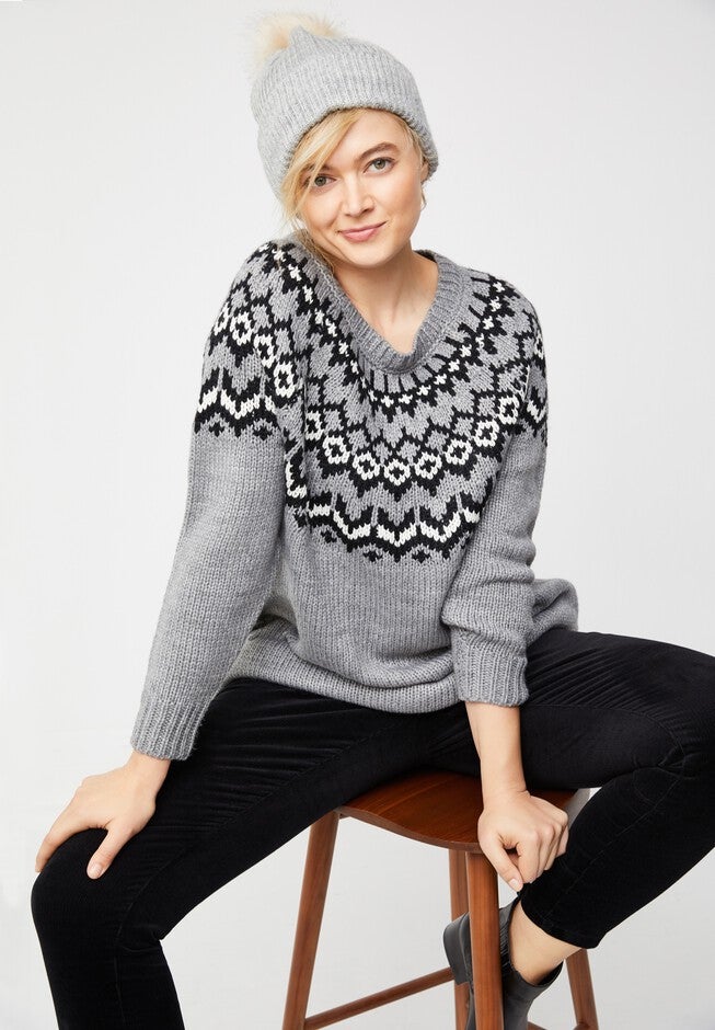 Fair Isle Sweater Tunic, , alternate image number null