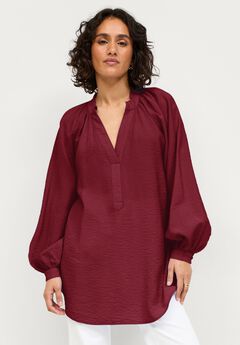 Notched V-Neck Tunic