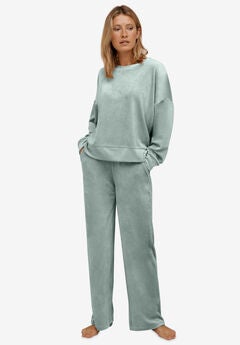 Boxy Velour Lounge Sweatshirt