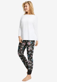 Rib Trim Sleep Leggings