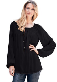 Plus Size Long Sleeve Tunics For Summer