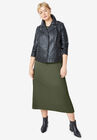 Rib-Knit Maxi Tee Dress, DEEP OLIVE, hi-res image number null