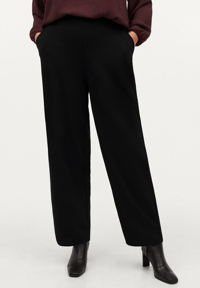 Pull On Relaxed Straight Leg Pant, BLACK, hi-res image number null