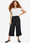 Wide-Leg Crop Pants, BLACK, hi-res image number null