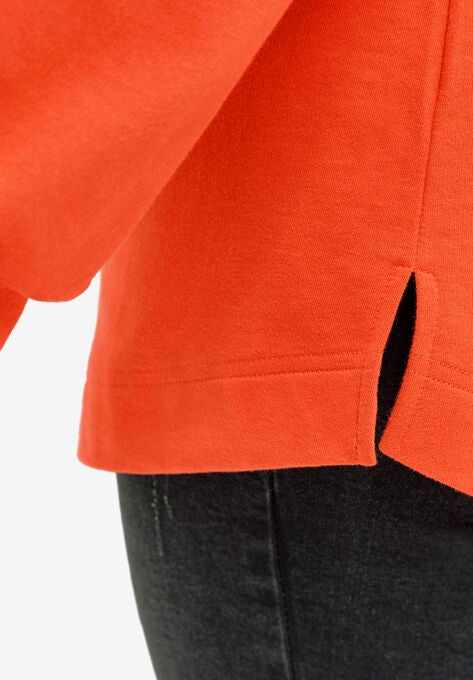 Blouson Sleeve Sweatshirt Tunic, , alternate image number null