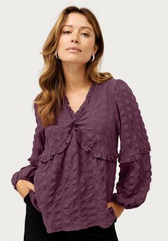 Fourth Of July Plus Size Ruffle Sleeve Blouses