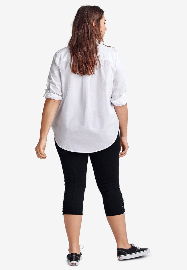 Lace-Up Capri Hem, , on-hover image number null