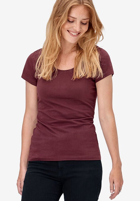 Scoop Neck Tee, , alternate image number null