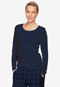 Long Sleeve Henley Sleep Tee
