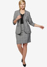 Pencil Skirt, BLACK WHITE PLAID, hi-res image number null