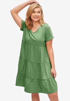 Tiered Knit Tee Dress