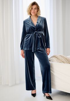Velvet Wide Leg Pants