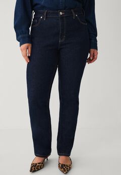Mid-Rise Comfort Stretch 5-Pocket Straight Leg Jean