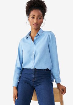 Button Front Denim Shirt
