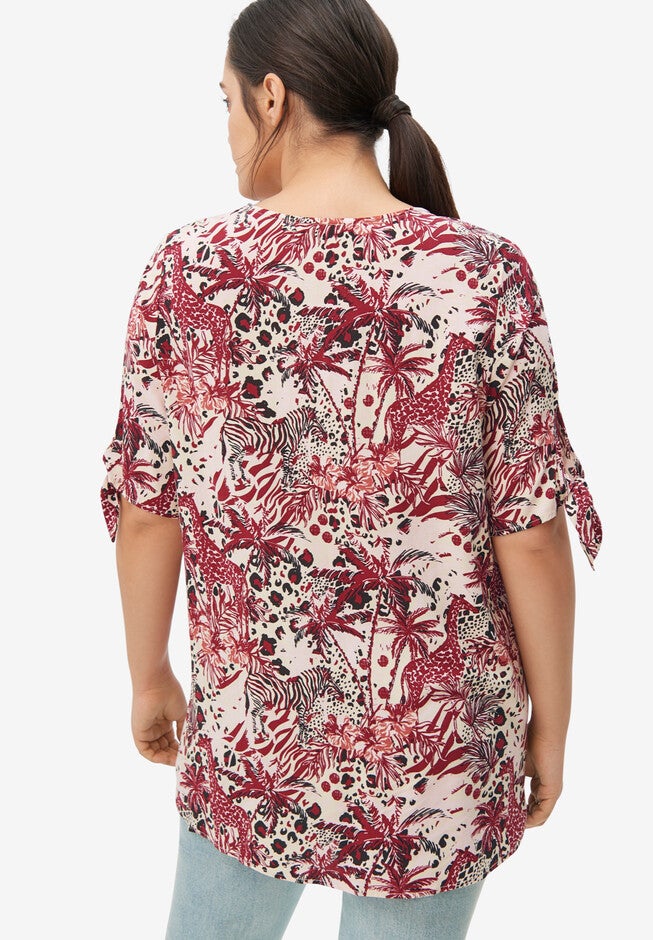 Tie-Sleeve Tunic, , on-hover image number 1